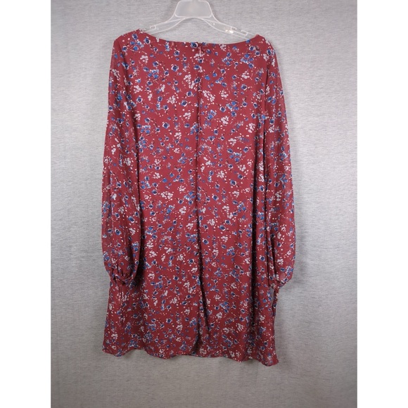 Chaps Floral Long Sleeve Day Dress- with flaws - Picture 4 of 15